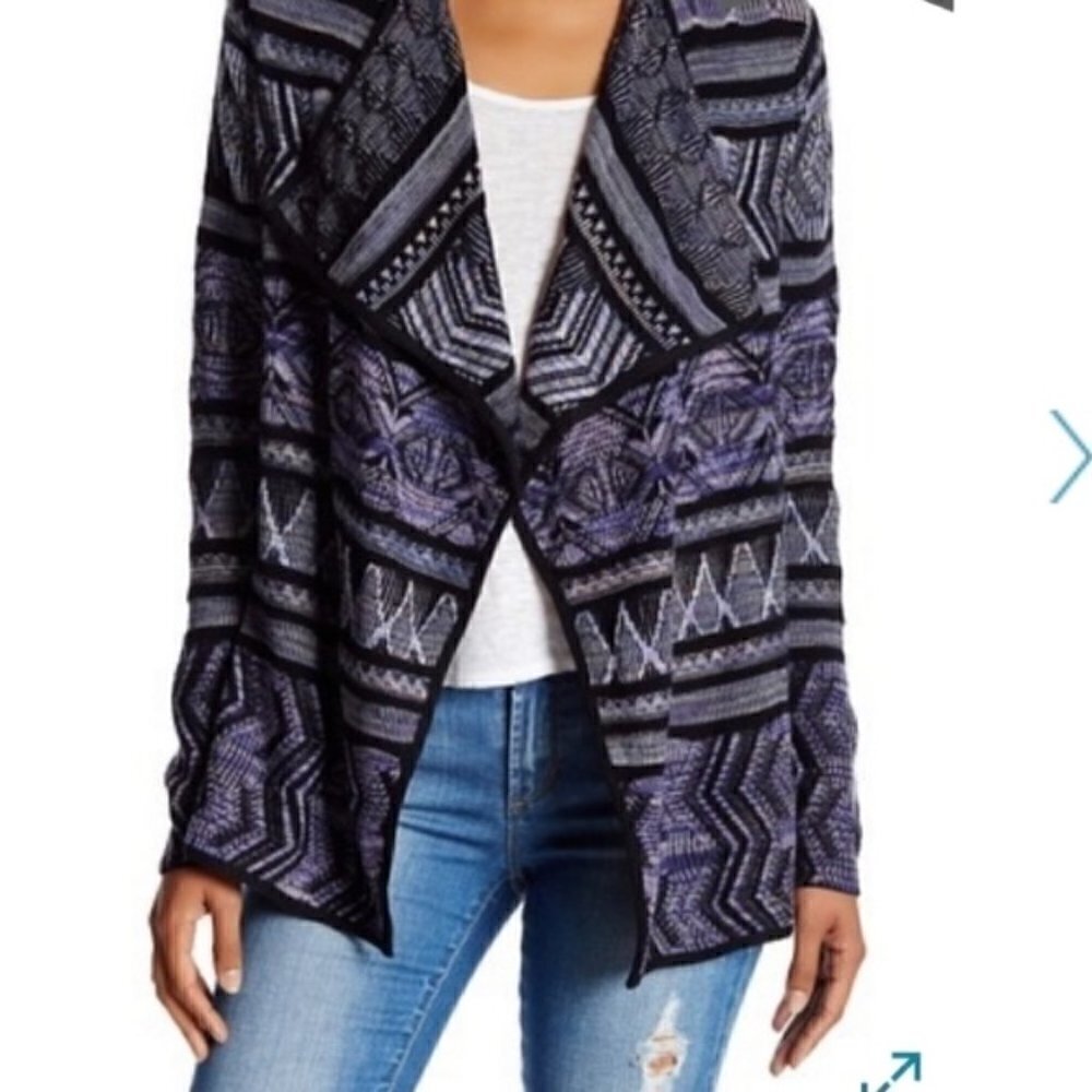 Lucky Lotus SZ M Waterfall open front cardigan soft comfy relaxed layering